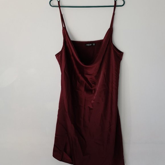 Nasty Gal Sought After Cowl Satin Dress - Picture 1 of 8